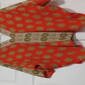 Double V dolman sleeve blouse